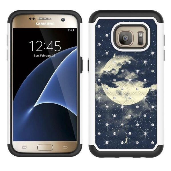 

new bling hybrid dual layer armor defender protective case cover for samsung s8 with retail package