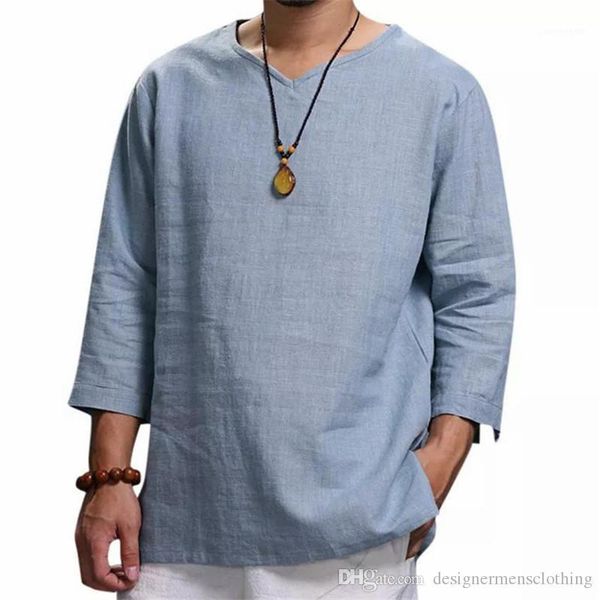 

v neck loose men tshirts casual male solid color men tshirts long sleeve, White;black