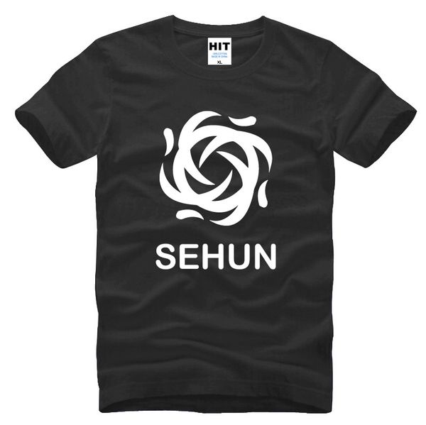 

волк 88 фан-клуб sehun printed мужские мужские тенниски тенниска способа 2015 новый короткие рукава o шеи хлопка тенниска тройника camisetas