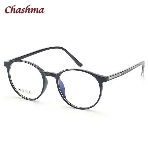 

fashion sunglasses frames chashma women tr90 flexible frame light eyeglass teens optical prescription lenses spectalces for men, Black