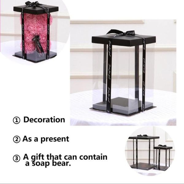 

gift artificial bear 25cm rose party girlfriend rose flower day decoration decor valentines teddy birthday wedding gift puaxx