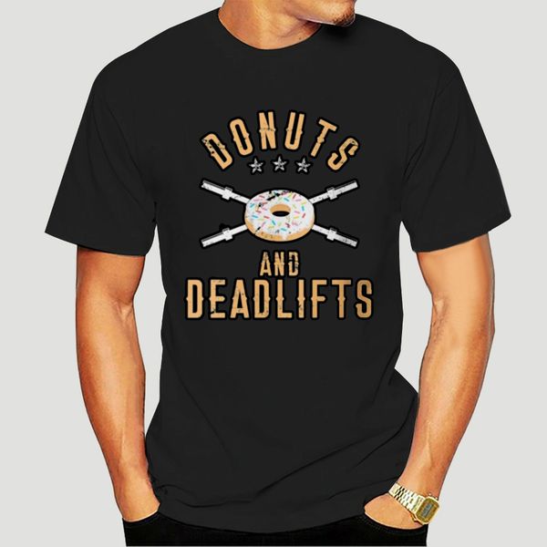 

short sleeve tshirt donuts and deadlifts t shirt funny workout powerlifter tee t shirt wo t-shirt-3173a