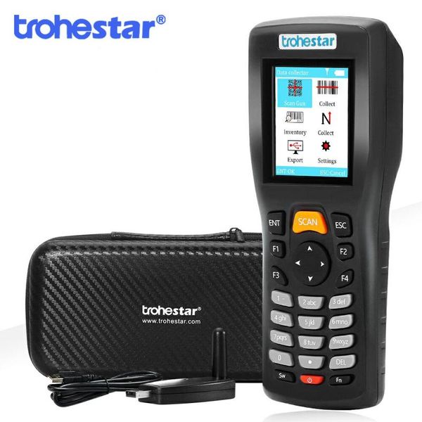 

trohestar wireless barcode scanner 1d 2d qr bar code reader handheld inventory counter data collector bar code scanners