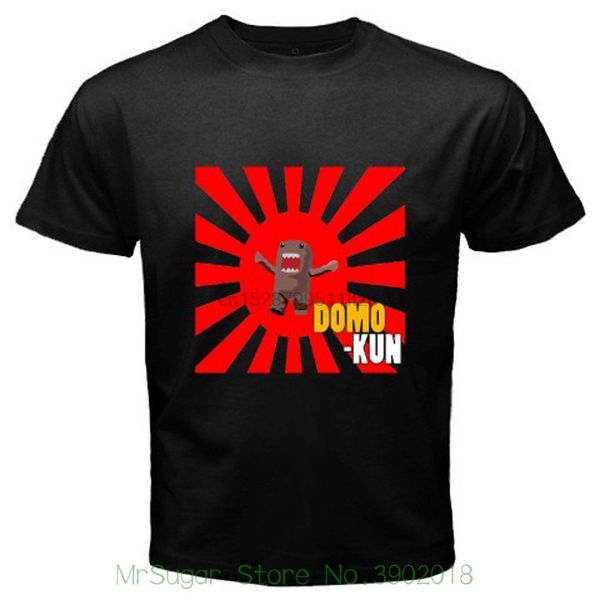 

new funny domo - kun domo kun mascot logo men black t-shirt size s to 3xl men t shirts short