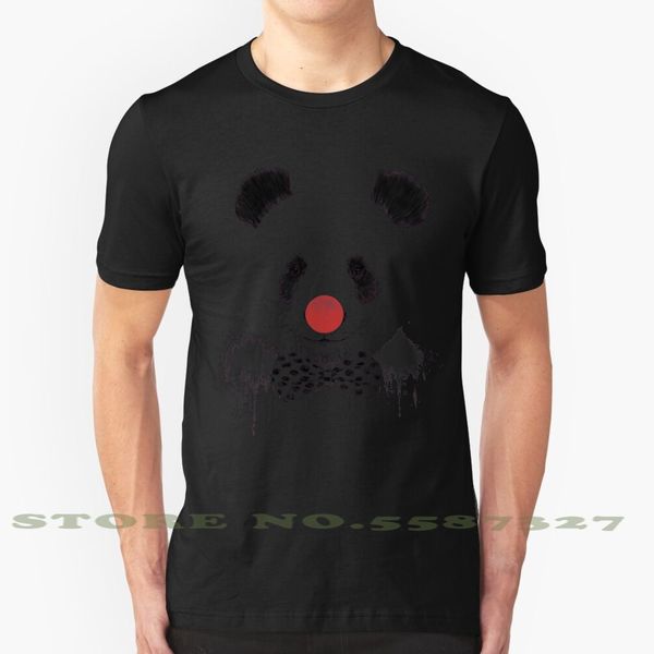 

клоун panda моды vintage tshirt футболки panda животных клоуна юмор смешные черный и белый красный