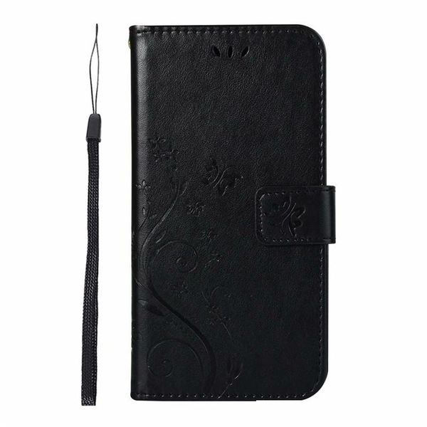 

emboss butterfly flower pattern phone shell cover clamshell card holder phone cases for iphone 7 8plus xr x max