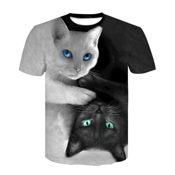 

cat animal men clothing 3d print shirts hippie harajuku comics men clothing