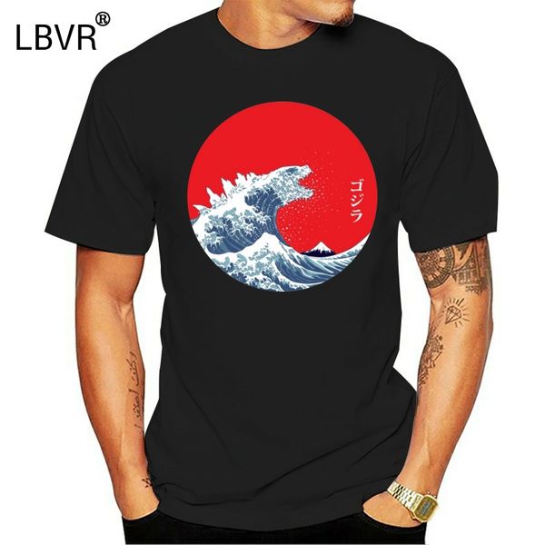 

cool fashion hokusai gojira t shirts men 2020 funny white hip pop t-shirts