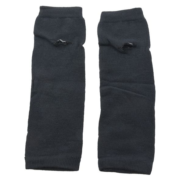 

dark gray halfÂ finger elastic winter thick arm warmers gloves for ladies, Blue;gray