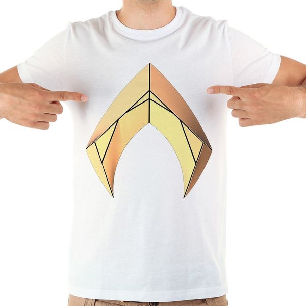 

aquaman emblem funny t shirt homme jollypeach brand new white casual short sleeve tshirt men no glue print