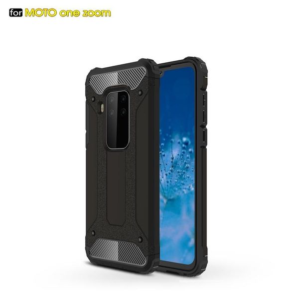 

silicone shockproof slim hard tough rubber hybrid armor case for moto one zoom hybrid rugged back cover