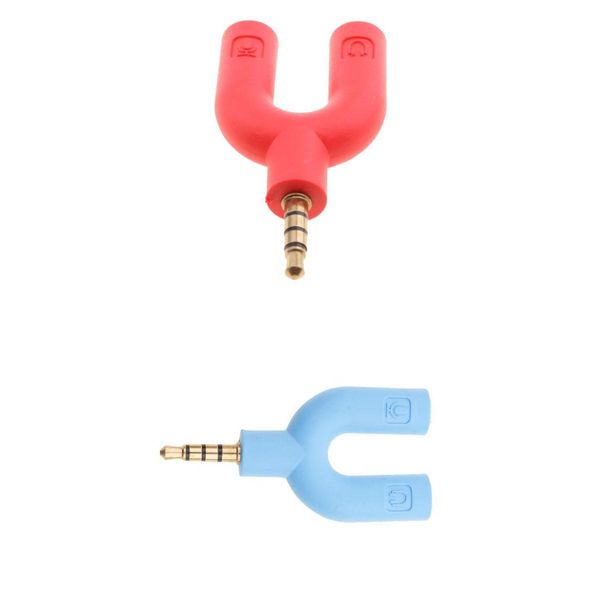 

2pieces u shape gold plated 3.5mm audio y splitter headphone cable