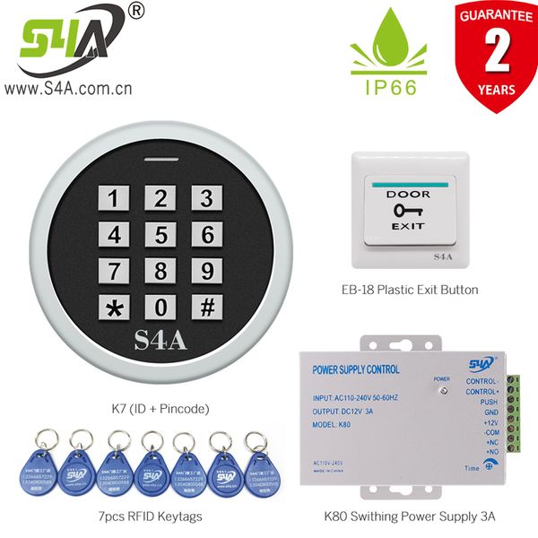 

fingerprint access control s4a rfid ip66 waterproof metal keypad standalone 125khz card reader for door system 1000 users