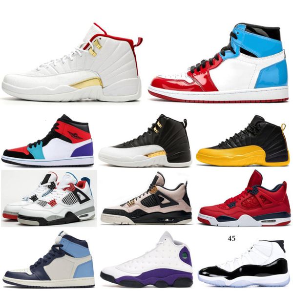 

1s fearless 11s concord 45 basketball shoes for men bred 4s fashion 12 12s fiba mens sneakrs 13 court purple trainers