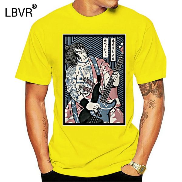 

samurai guitar japanese t shirt black cotton men s-3xl us supplier men tee shirt short sleeve cotton fitness t-shirts