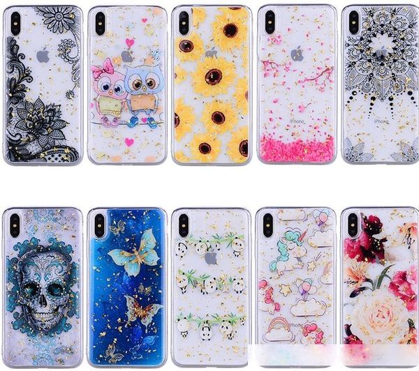

bling foil sequin soft tpu case for huawei p30 pro p20 lite mate 20 p smart nove 4 y6 2018 y7 2019 flower lace unicorn confetti flake cover