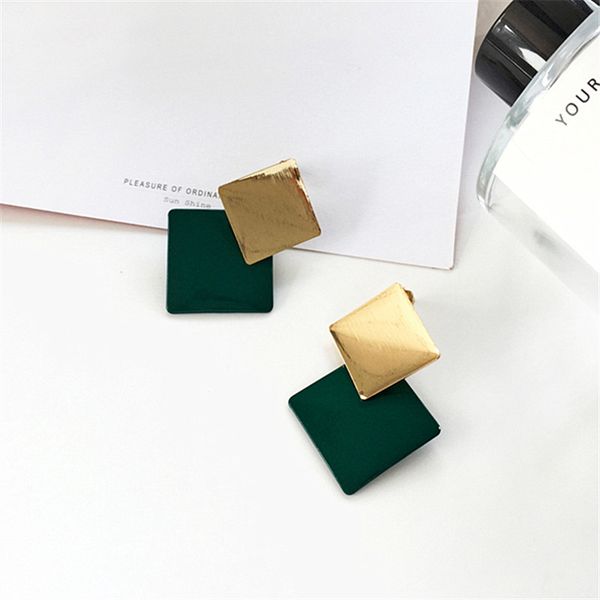 

european and american simple temperament, earring, geometric earring, eardrop, sweet metal texture, exquisite personality, eardr, Silver