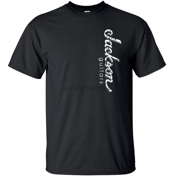 

jackson guitars vertical distress logo t-shirt black