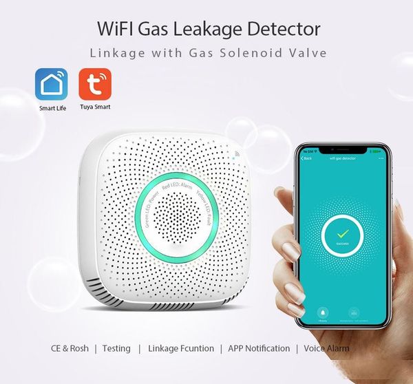 

wifi gas detector graffiti smart home wifi security alarm system detector gas alarm linkage app gas sensor