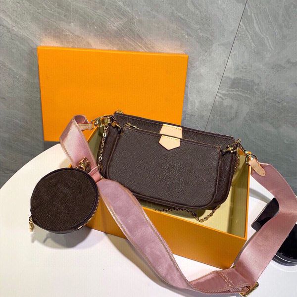

crossbody handbag fashion ladies one-shoulder three-piece combination bag high-quality leather trendy woman wallet
