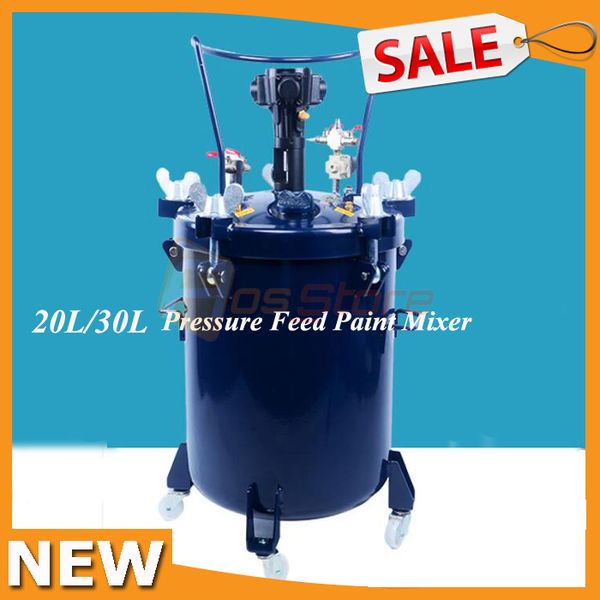 

new 20l/30l pressure feed paint mixer tool pot tank sprayer regulator air agitator paint tool pressure pot mixing drum