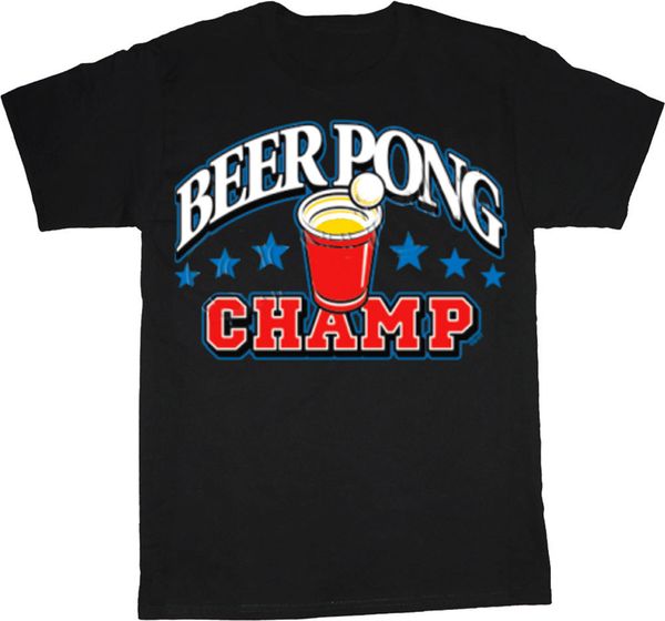 

beer pong champ shirt funny decal shirt party design t-shirt gift for men short-sleeved tee shirt