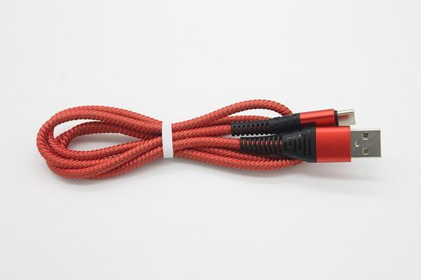 

type c cable 2.5a spiral stripe nylon braid usb to type-c fast charging cable data cable 20
