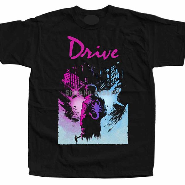 

drive movie poster womens t-shirts japanese streetwear tshirt gym t shirts 100% cotton tee shirt womens