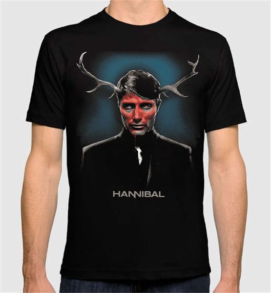 

casual t shirt male pattern hannibal mens womens t-shirt mads mikkelsen 100% cotton tee hipster o-neck cool