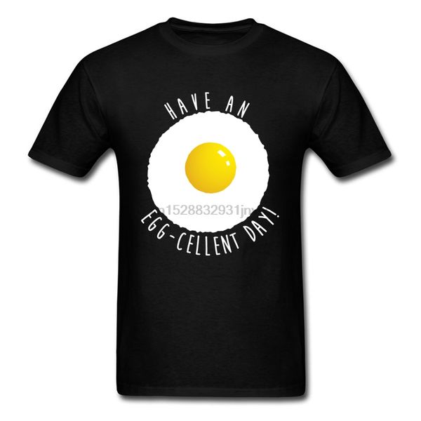 

excellent day t shirts men funny t-shirt 2020 new fashion crew neck short sleeve 100% cotton tees egg print black clothes