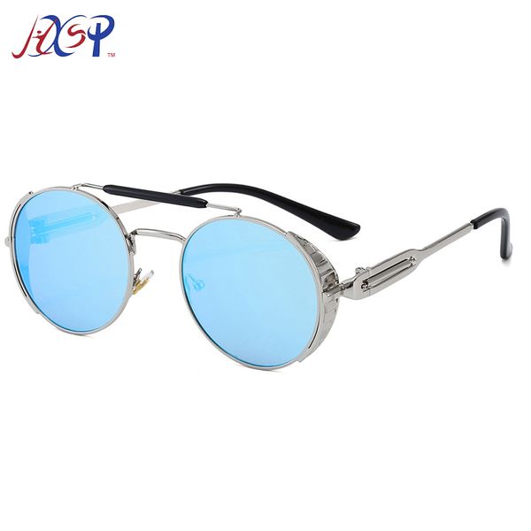 

2020 steampunk retro round glasses spring temple sunglasses sunglasses european and american trend new wild, White;black