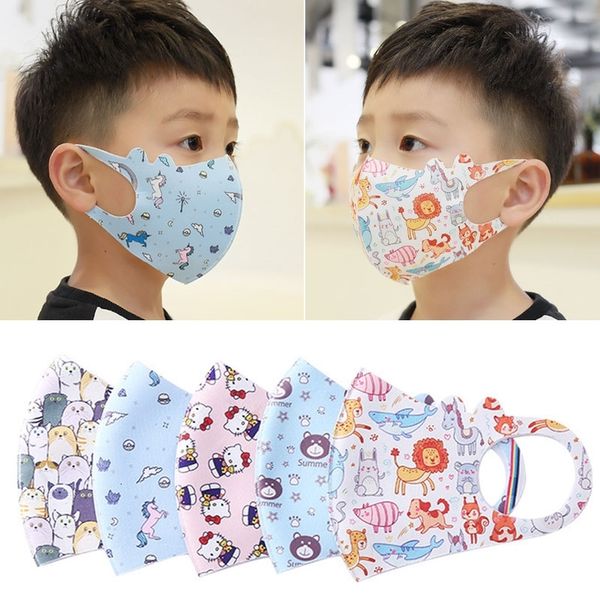 

kids face cartoon dustproof mask washable mouth reusable cycling masks children fashion 5 colorshigh quality