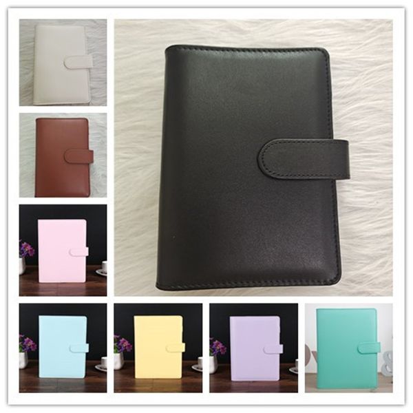 8 Tipos A6 Creative Blocos de blocos de couro Multi-Função Diário Diário Ring Binder Simple Portátil Notebook Capa Capa