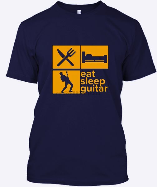 

fashion t shirts o-neck short eat sleep guitar repeat player musician bass funny t-shirt new style tee shirt for men