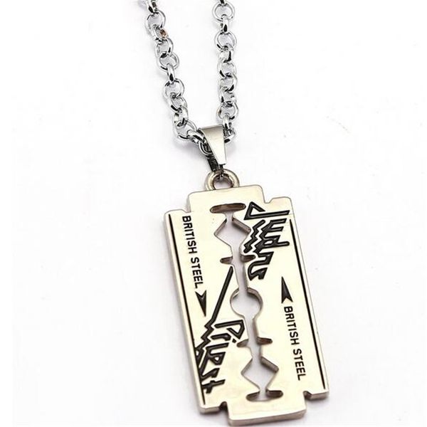 

pendant necklaces hsic 2021 british music judas priest blade necklace for men jewelry friendship accessories hc12148, Silver