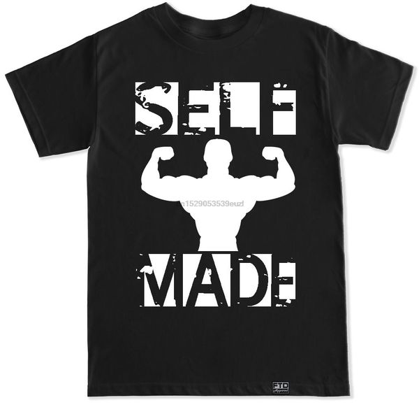 

self made workout gym fit fitness weight lift train beast run t shirt