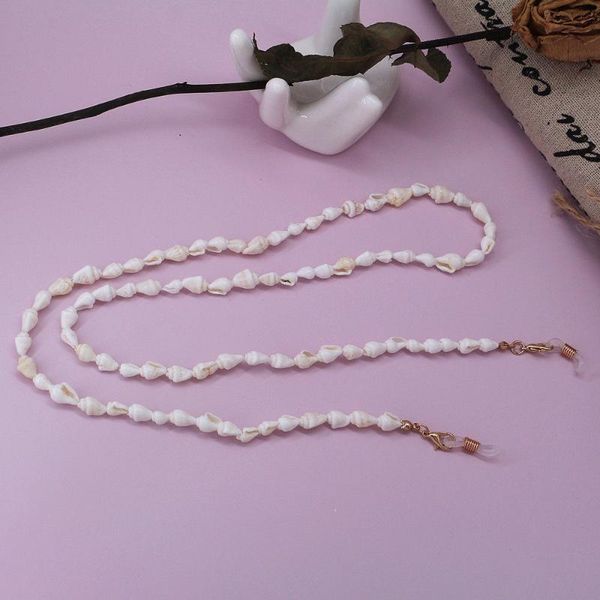 

lureen fashion conch shell face mask lanyard for women men glasses chains sunglasses strap eyewear cord holder necklace jewelry, Silver