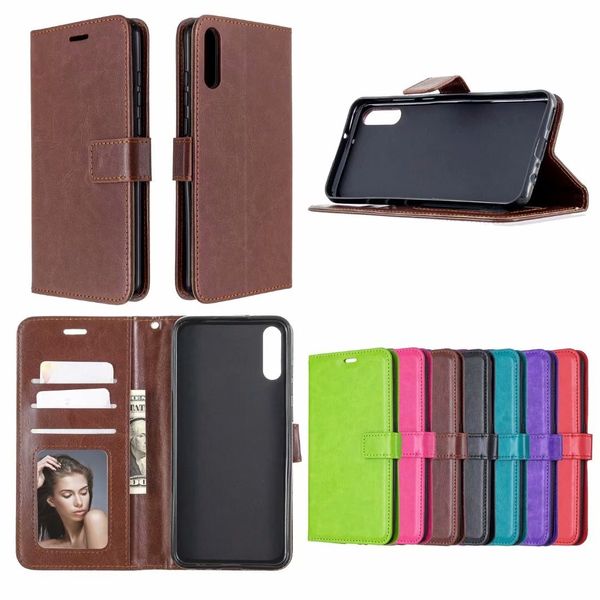 

phone crazy horse wallet leather tpu case for huawei p40 lite pro e p smart 2019 enjoy 10e nova 6 6se honor 30s