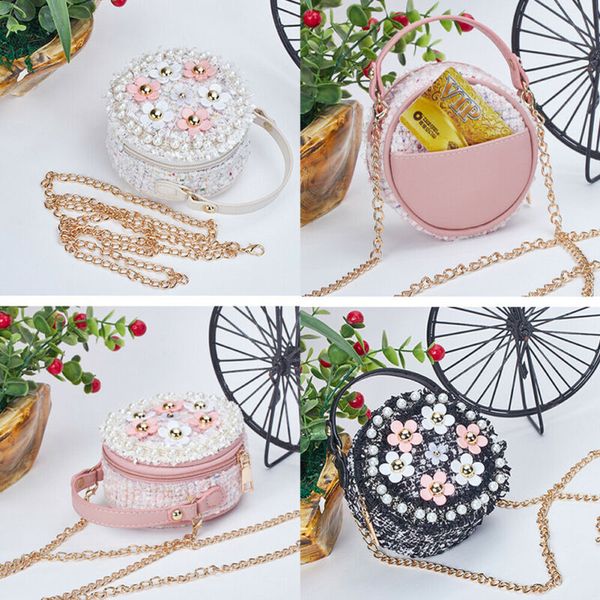 

fashionable girl princess style handbag,small body large capacity pu round messenger bag wallet travel essential cute bag