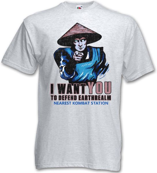 

2019 fashion i want you raiden t-shirt - earthrealm liu kang mortal mk nerd kombat t-shirt tee shirt