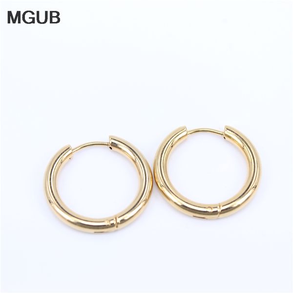 

15mm 20mm 25mm 30mm outer diameter and 2.5mm width round wire small hoop earrings men and women child lh667, Golden;silver