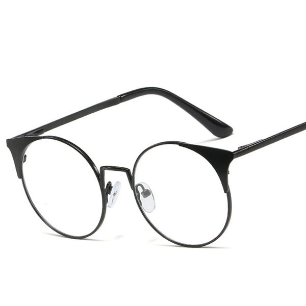 

veshion glasses frames cat eye round ultralight men women optical fashion computer glasses, Black