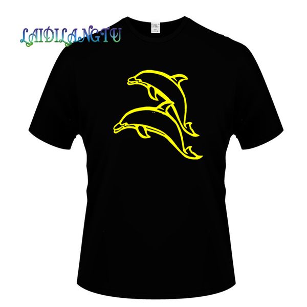 

lovely leaping dolphins short sleeve t shirt o-neck men t-shirt simple homme t shirts