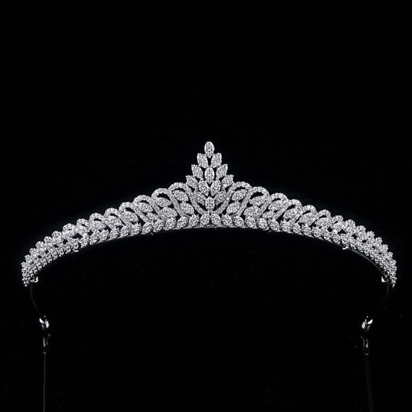 

sipmle cubic zirconia wedding bridal tiaras and crowns cz crystal headpieces zircon party prom hair jewelry hair accessories, Golden;silver