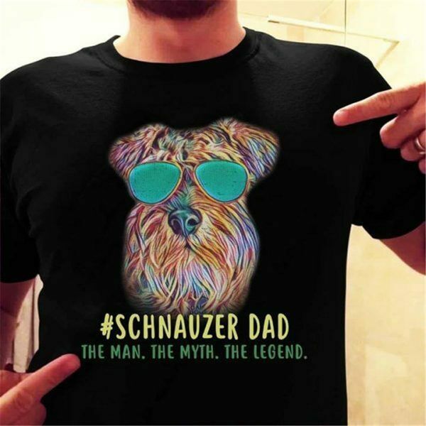 

шнауцеры папа человек миф легенда футболка мужская новые тенденции tee shirt