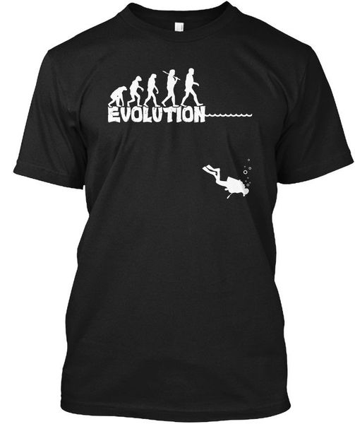 

evolution of man funny scuba diving tee t-shirt 2019 summer short sleeve mens print t-shirt 100% cotton dress t-shirt