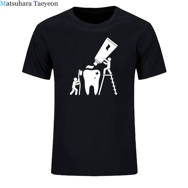 

fashion classic men round collar short sleeve t-shirt design man novelty cleaning dentist t shirt tees casual clothing