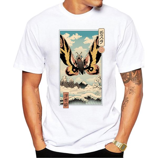 

teehub fashion irradiated kaiju ukiyo-e design men t-shirt anime butterfly printed tshirts hipster short sleeve funny tee