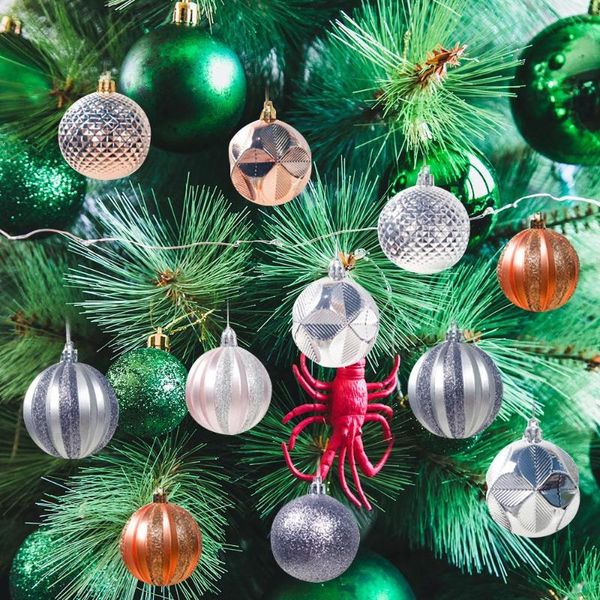 

plastic christmas baubles christmas pendant ball home decor festival fashion hanging gift wedding 12pcs/box new ball