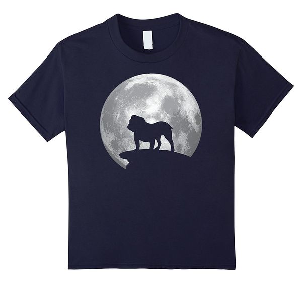 

2019 new fashion round neck men tees old english bulldog and moon t-shirt old english bulldog dog brand men's tee shirts